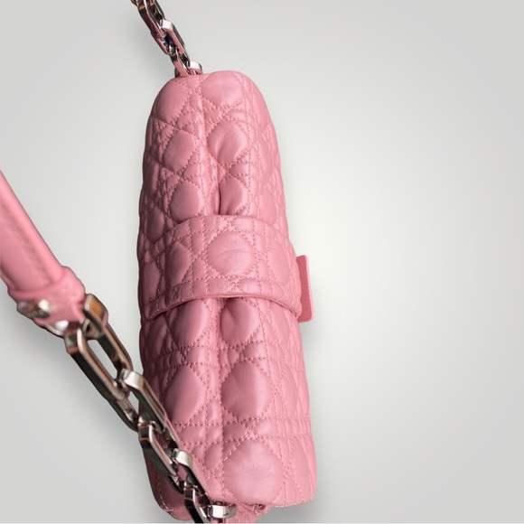 Christian Dior Pink Lambskin Leather Cannage Flap Bag - Picture 7 of 16